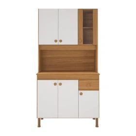KIT COCINA 775 LAURA 6PUERTAS 1CAJÓN INDEKES FREIJO|OFF WHITE